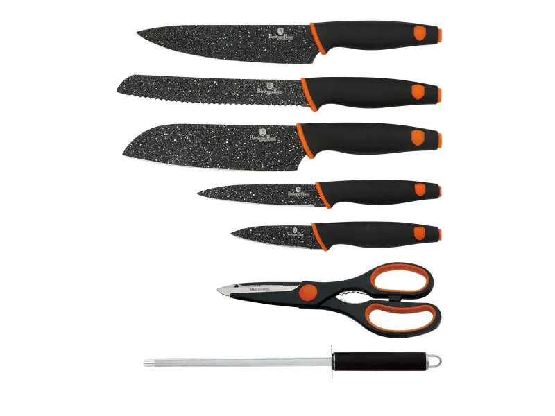 Berlinger Haus 8 stk knivar, black, Granit Diamond Line - BH/2117