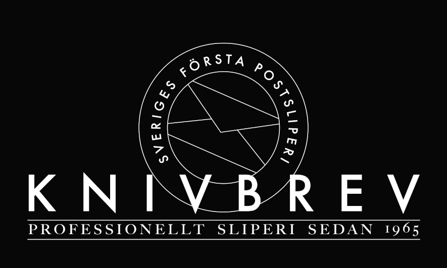 Knivbrev stor logotyp svart